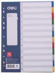 Deli Separatoare index plastic 1-12 color Deli (DLE5725A)