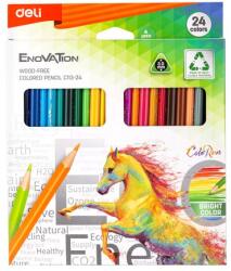 Deli Creioane colorate plastic 24 culori Deli (DLEC113-24)