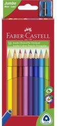 Faber-Castell Creioane colorate jumbo 10 culori + ascutit Faber-Castell (FC116510)