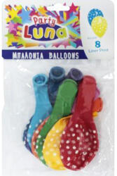 Luna Luna: Virág mintás színes lufi 8db-os szett (000088926) - jatekshop