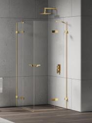 NEW TRENDY Eventa Gold Shine cabină de duș 110x90 cm dreptunghiular auriu luciu/sticlă transparentă EXK-4765 (EXK4765)