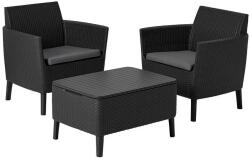 Keter SALEMO BALCONY polyrattan kerti bútor garnitúra - grafit (236631) - plazaweb