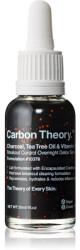 Carbon Theory Charcoal, Tea Tree Oil & Vitamin E regeneráló éjszakai szérum revitalizáló hatással a problémás bőrre 30 ml