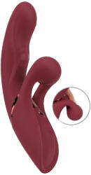 Javida 2 Function Rabbit - akkus csiklókaros vibrátor (piros) - szexshop