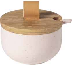 Costa Nova /Pacifica cukortartó fa tetővel és kanállal, pézsmatulipán színben