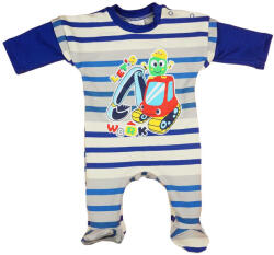 Asti Hosszú ujjú, belül bolyhos baba rugdalózó munkagépes mintával