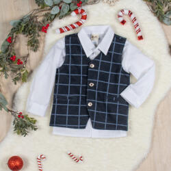 Asti Kockás kisfiú alkalmi mellény - pindurka