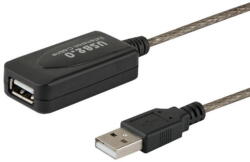 SAVIO CL-130 Extensie port activ USB 10m USB 2.0-A mascul USB 2.0-A femela Negru (CL-130)