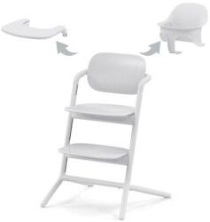 Cybex Scaun de masa pentru copii Cybex Gold Lemo 3 in 1 All White, include scaun inalt, tavita si sezut cu opritor (521004821) Scaun de masa bebelusi