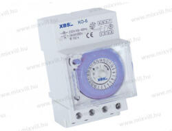 XBS KO-6 Kapcsolóóra elektromechanikus napi 48 kapcsolás/nap 16A min. kapcsolás: 30perc (KO-6)