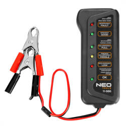 NEO TOOLS Akkumulátor teszter, digitális, akku állapot, generátor töltés ellenőrzése 12V (11-986) - olaj