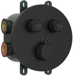 SAPHO Iconic Smartselect falba süllyesztett termosztatikus csaptelep, 2-irányú, matt fekete RP032B (RP032B)