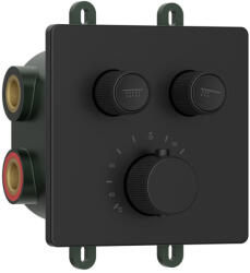 SAPHO Iconic Smartselect falba süllyesztett termosztatikus csaptelep, 2-irányú, matt fekete RP042B (RP042B)