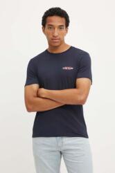 Guess Jeans pamut póló sötétkék, férfi, nyomott mintás, M4YI55 K8HM0 - sötétkék XL