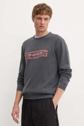 G-Star RAW pamut melegítőfelső szürke, férfi, nyomott mintás, D25101-D688 - szürke S