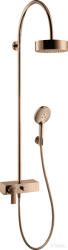 Hansgrohe AXOR CITTERIO Showerpipe zuhanyrendszer 18 cm-es fejzuhannyal, polírozott vörös arany hatású 39620300 (39620300)