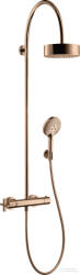 Hansgrohe AXOR CITTERIO Showerpipe termosztátos zuhanyrendszer, polírozott vörös arany hatású 39670300 (39670300)