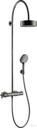 Hansgrohe AXOR CITTERIO Showerpipe termosztátos zuhanyrendszer, polírozott fekete króm 39670330 (39670330)