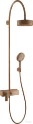 Hansgrohe AXOR CITTERIO Showerpipe zuhanyrendszer 18 cm-es fejzuhannyal, szálcsiszolt vörös arany hatású 39620310 (39620310)
