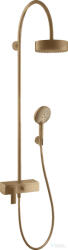 Hansgrohe AXOR CITTERIO Showerpipe zuhanyrendszer 18 cm-es fejzuhannyal, szálcsiszolt bronz 39620140 (39620140)