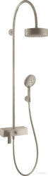 Hansgrohe AXOR CITTERIO Showerpipe zuhanyrendszer 18 cm-es fejzuhannyal, szálcsiszolt nikkel 39620820 (39620820)