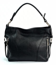 maxmoda Divina olasz női fekete bőr válltáska (MM-451336-F)