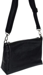 maxmoda Cara kisméretű, női fekete bőr kézitáska, válltáska 27 × 17, 5 cm (MM-1212-F)