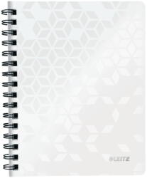 Leitz Caiet cu spirala A5, 80 file, matematica, alb, LEITZ WOW (LZ46410001)