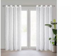EUROFIRANY Laurel modern fehér függöny mohair díszítéssel Fehér 140x250 cm