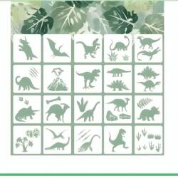  Torta stencil dinoszaurusz téma - 20 db különálló sablon