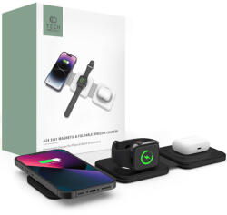 Tech-Protect QI15W-A24 3IN1 mágneses MAGSAFE vezeték nélküli töltő- fekete (AD_0040)