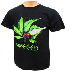 TifanTEX Tricou Weed (tricou negru cu motiv) (2259E5)