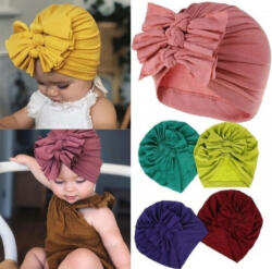 SuperBaby Caciulita tip turban cu trei fundite