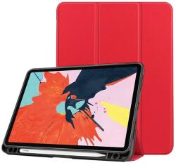 Gigapack Tok álló, bőr hatású (aktív FLIP, oldalra nyíló, TRIFOLD asztali tartó funkció, Apple Pencil tartó) PIROS Apple IPAD 10.2 (2019), Apple IPAD 10.2 (2020), Apple IPAD 10.2 (2021) (GP-133372)