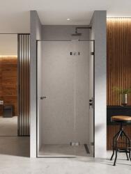 NEW TRENDY Eventa Black Chrome uși de duș 80 cm înclinabilă negru luciu/sticlă transparentă EXK-6128 (EXK6128)