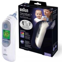 Braun Termometru Copii Braun ThermoScan pentru Ureche 9 Memorii Afisaj Iluminat Alb (irt6520mnla)