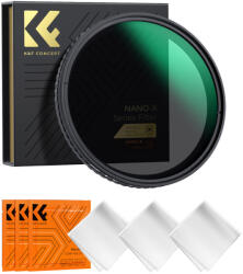 K&F Concept NANO-X, VARIO ND 2-32 szűrő, W/O Black cross, vízlep. , karcálló, +3db törlőkendő, 40, 5mm (KF-01-1163V1)