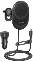 Anker Incarcator auto wireless Anker MagGo 15W 360, pentru iPhone 14/15, (cablu si adaptor inclus) Negru (b2932g11)