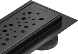Mexen Flat 360°, rozsdamentes acél zuhanyfolyó, M12 modell 80 cm, fekete matt, 1721080-40 (1721080-40)