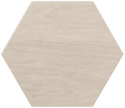 BESTILE Gresie hexagonala portelanata tip lemn Atlas Hexa Blanco, 25.8x29 cm, alb, finisaj lucios (8435259935100)