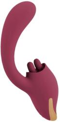 Javida - nyelves 2in1 vibrátor (piros) - sexshopcenter