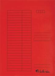 Victoria Pólyás dosszié, karton, A4, VICTORIA OFFICE, piros (5 db) (IDPI05)