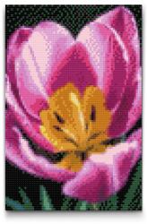 Gyémántszemes kirakó - Tulipán Méret: 40x60cm, Keretezés: Műanyagtáblával, Gyémántok: Négyzet alakú