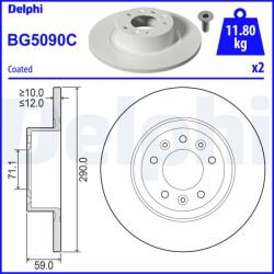 DELPHI féktárcsa DELPHI BG5090C (BG5090C)