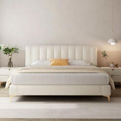 Pat Minelli 140x190 cm Tapitat Catifea Nuanta Crem Somiera Inclusa (cod RC65) (C2713)
