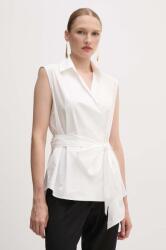 Max Mara pamut ing női, galléros, fehér, relaxed, 2425116121600 - fehér 34 - answear - 43 990 Ft