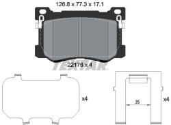 TEXTAR set placute frana, frana disc TEXTAR Q+ 2217601 (2217601)
