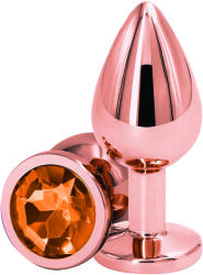 Passion Labs Dop Anal Charm Anal Plug Medium, Rose Gold, Piatra Portocalie, Passion Labs