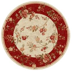 Delta Carpet Covor Rotund, 150 x 150 cm, Crem / Rosu, Lotos 551/210 (LOTUS-551-120-O-1515) Covor
