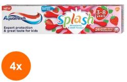 Aquafresh Set 4 x Pasta de Dinti Aquafresh Copii Splash Strawberry 3-8 Ani, 50 ml (ROC-4XMAG1016160TS)